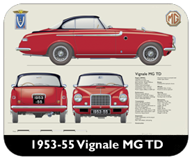 MG Magnette MkIV 1961-68 Place Mat, Small